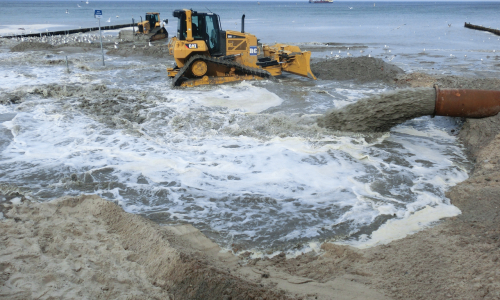 Verteilung der Sandmengen am Strand
