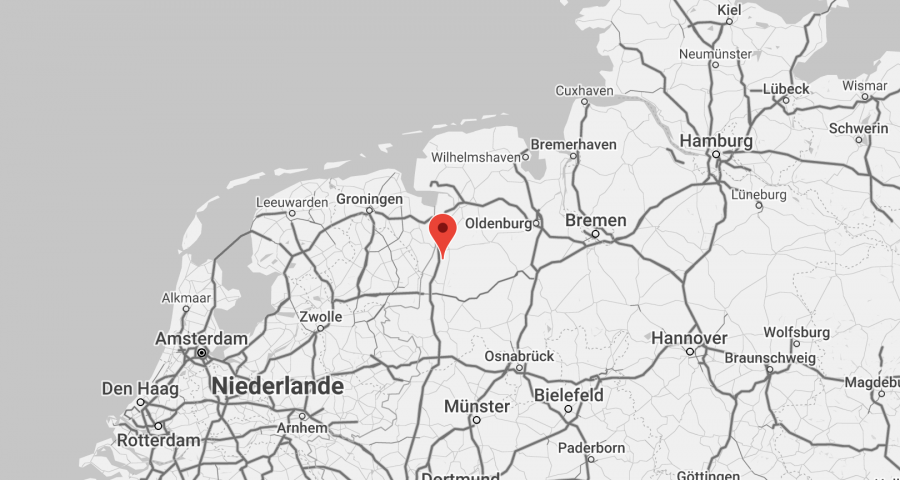 Standortkarte der Niederlassung in Emsland: Merkel Ingenieur Consult, Rienberg 1, 26907 Walchum